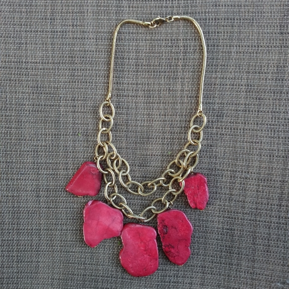 🌞🎀 Bibi NECKLACE🩸Red Coral Stones - Picture 1 of 6